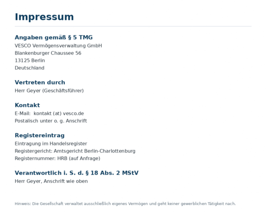Impressum (Bilddarstellung)